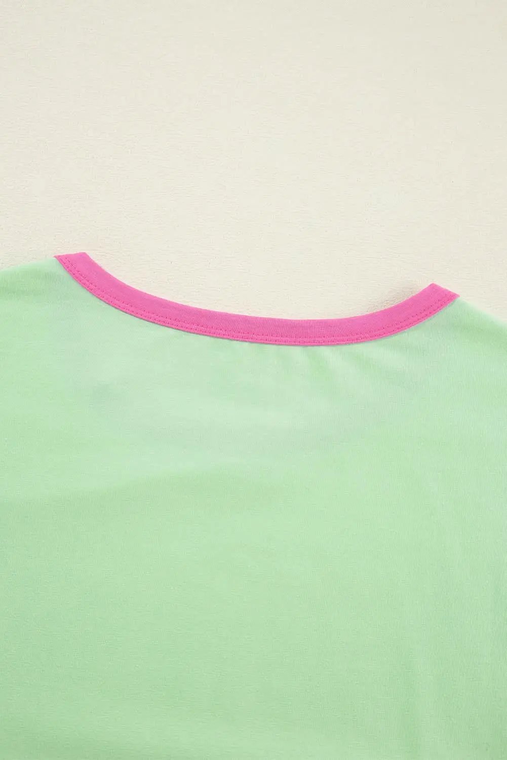 Oversized green colorblock top - Love Salve